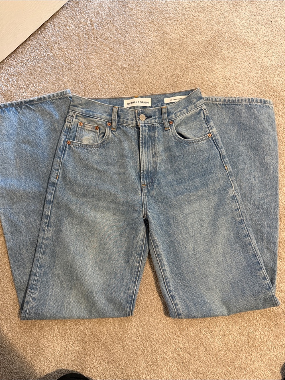 Aritzia Denim Forum The Farrah High Rise Wide Light Blue Women’s Jeans
